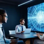 스타트업 마케팅과 데이터 분석 - **Prompt 1: AI-Powered Personalized Marketing**
    "A sleek, futuristic office environment at a sta...