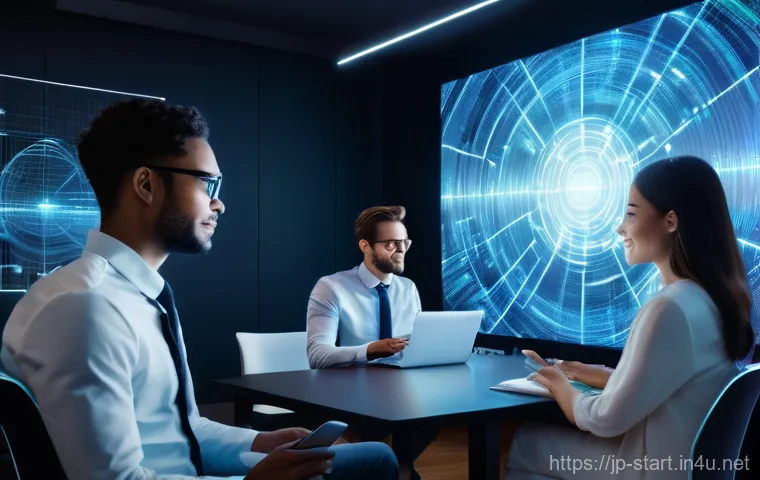 스타트업 마케팅과 데이터 분석 - **Prompt 1: AI-Powered Personalized Marketing**
    "A sleek, futuristic office environment at a sta...