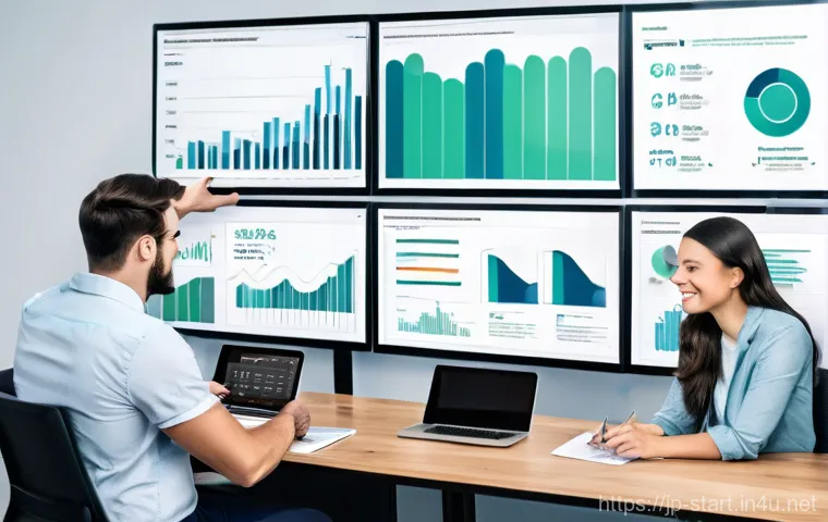 스타트업 마케팅과 데이터 분석 - **Prompt 1: AI-Powered Personalized Marketing**
    "A sleek, futuristic office environment at a sta...