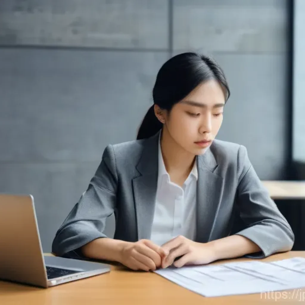 스타트업 마케팅 경력전환 전략 - **Initial Struggle:** A slightly overwhelmed young professional (gender-neutral, wearing business ca...