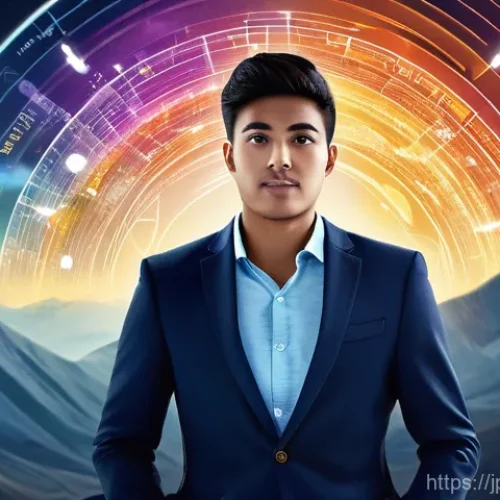 스타트업 마케팅 자격증 과정 - The Startup Navigator's Journey**
Prompt: "A dynamic, diverse young entrepreneur (wearing smart casu...