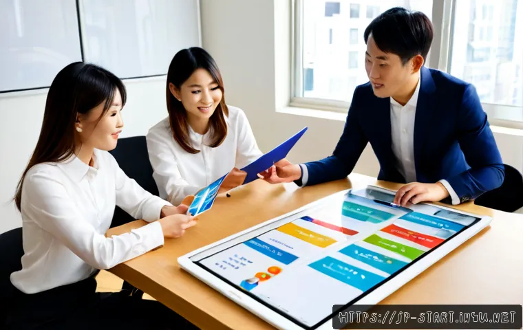 스타트업 마케팅 실기 - Photorealistic startup marketing workshop in a modern Tokyo-style coworking office, diverse young As...